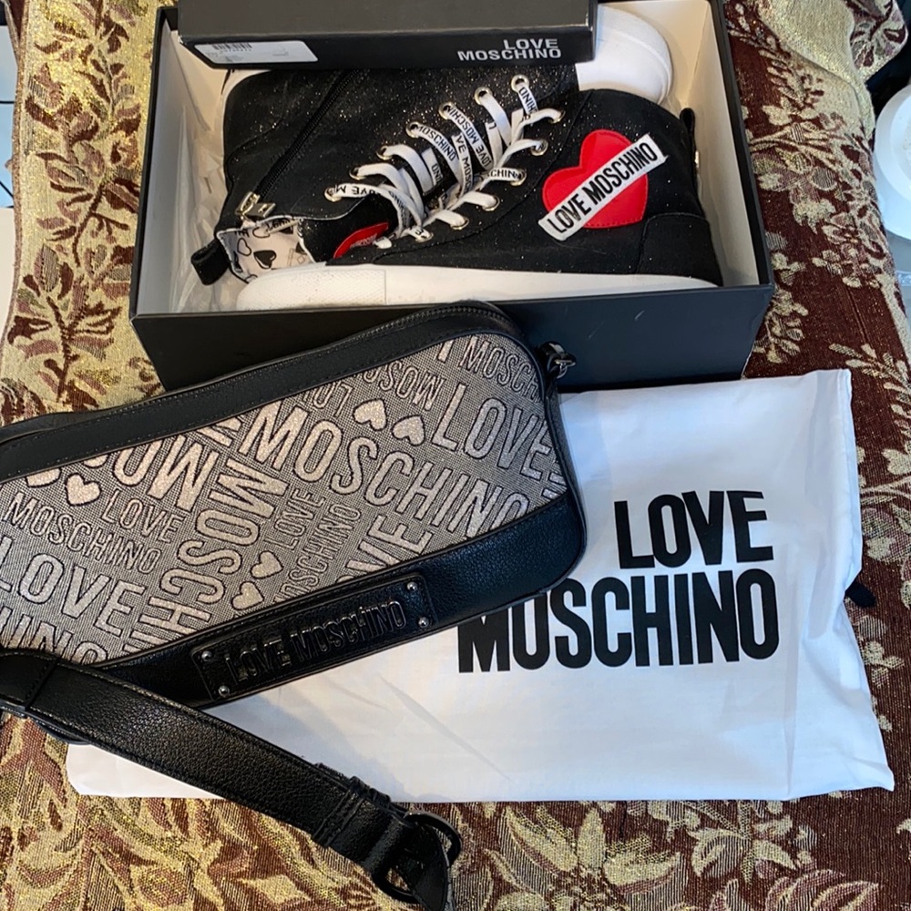 ❤️ LOVE MOSCHINO BAG AND HIGHTOP SNEAKER SET ❤️